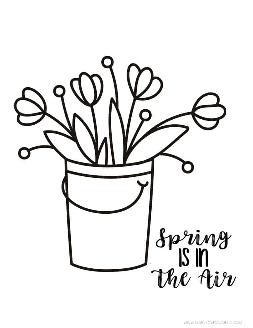 Free Spring Coloring Pages - Simply Love Coloring