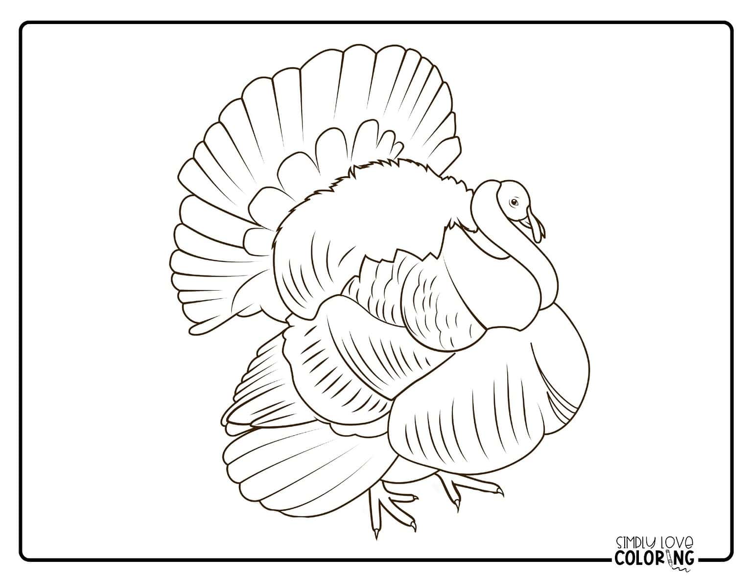 Turkey Coloring Pages (Free PDF Printables) - Simply Love Coloring