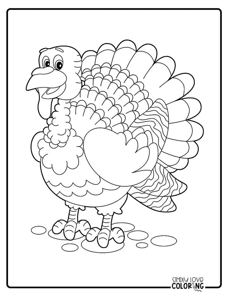 Turkey Coloring Pages (Free PDF Printables) Simply Love Coloring
