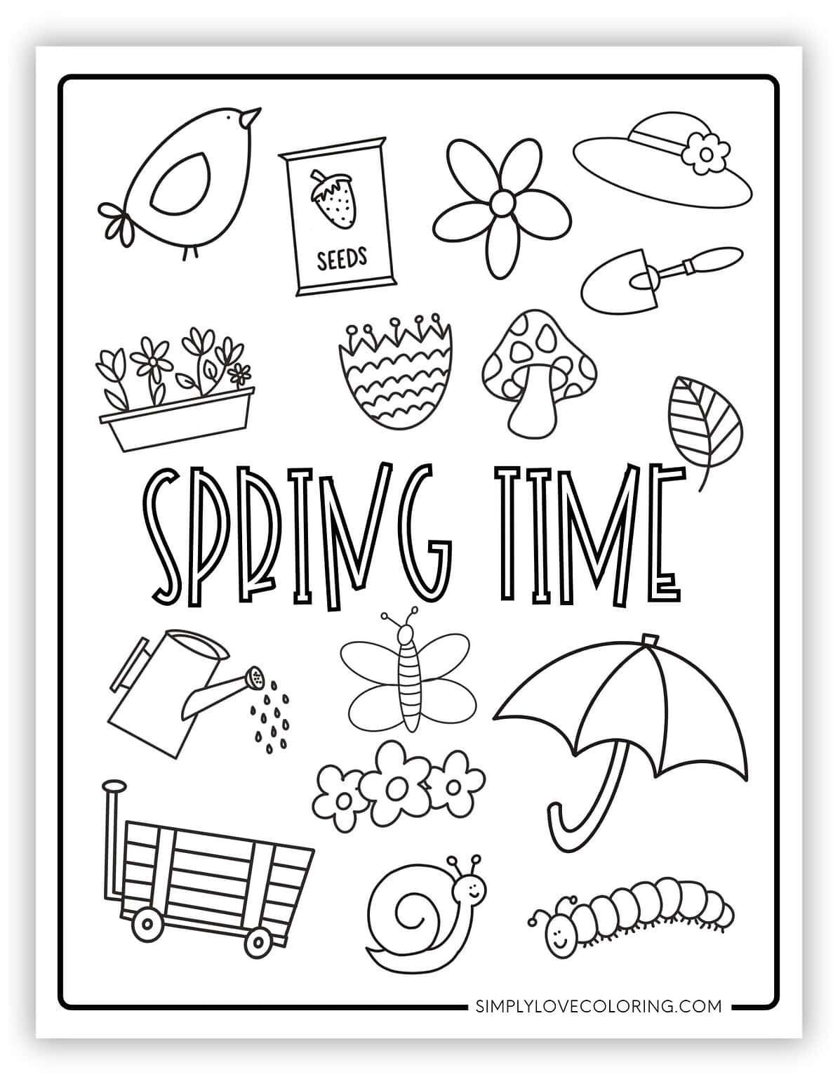 73 Spring Coloring Pages (Free PDF Printables) - Simply Love Coloring