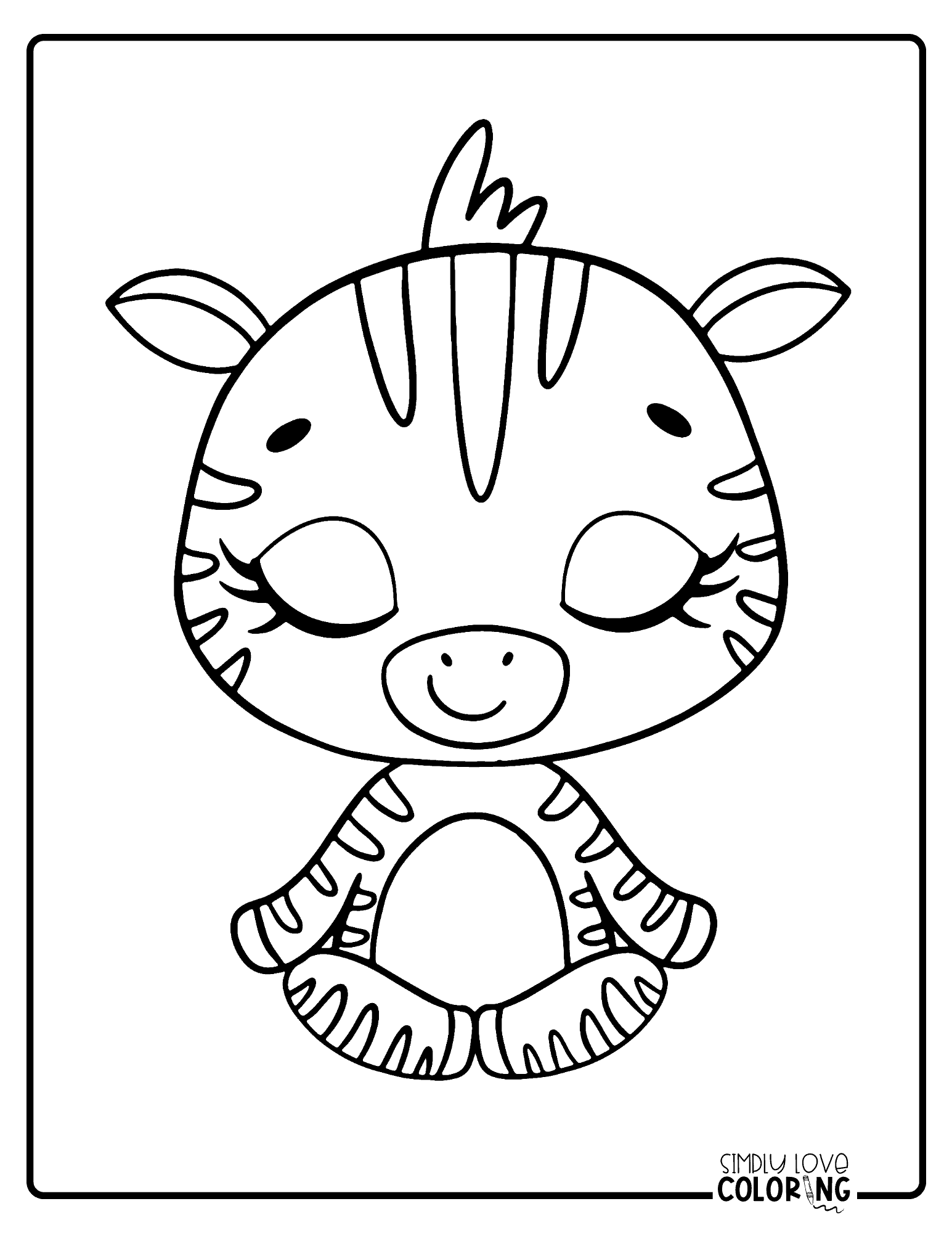 Zebra Coloring Pages (Free PDF Printables) - Simply Love Coloring