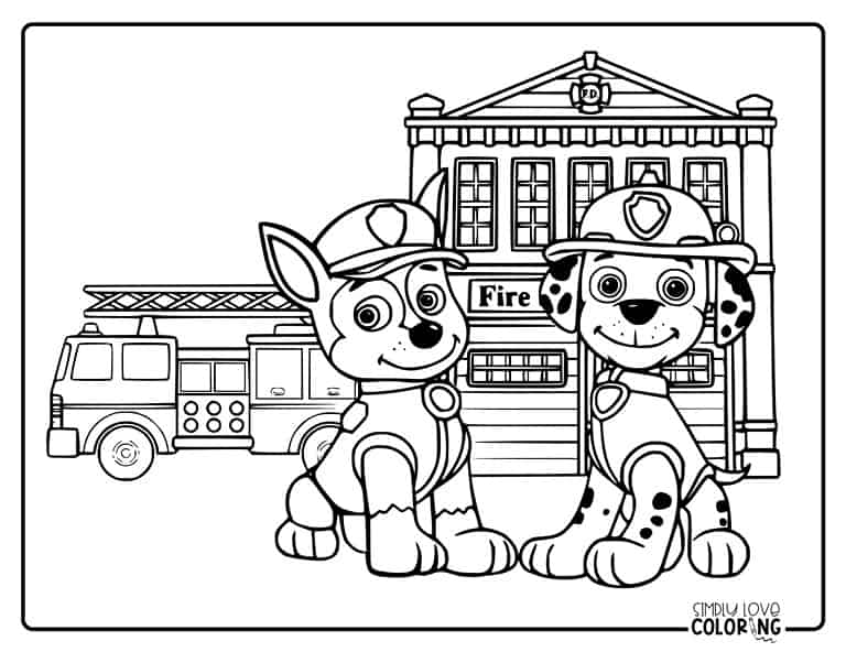 41 Paw Patrol Coloring Pages (Free PDF Printables) - Simply Love Coloring
