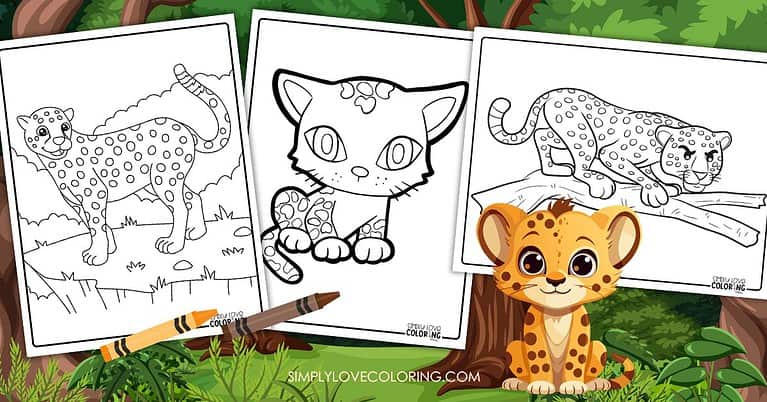 19 Cheetah Coloring Pages (Free PDF Printables) - Simply Love Coloring
