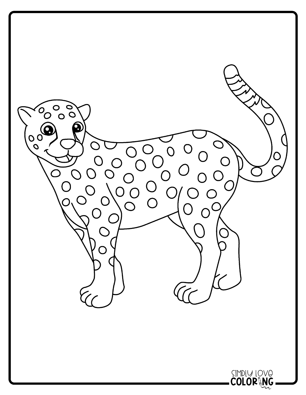 19 Cheetah Coloring Pages (Free PDF Printables) - Simply Love Coloring