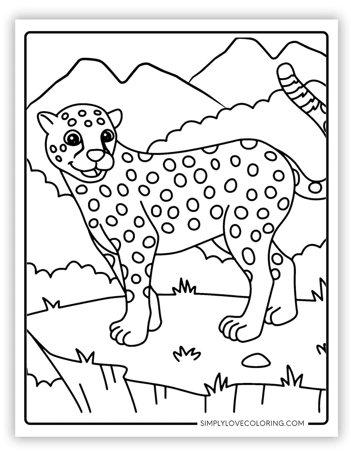 19 Cheetah Coloring Pages (Free PDF Printables) - Simply Love Coloring
