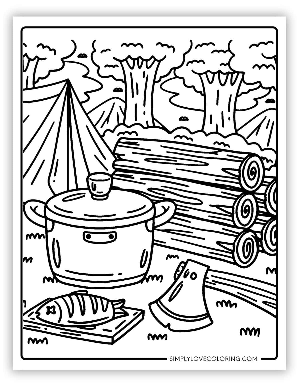 32 Camping Coloring Pages (Free PDF Printables) - Simply Love Coloring