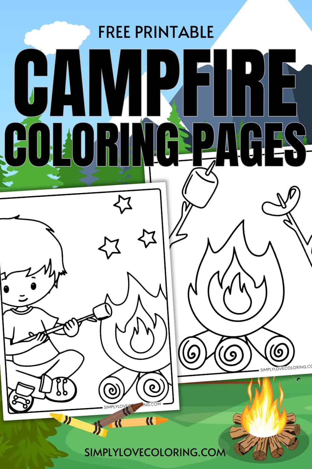 30 Campfire Coloring Pages (Free PDF Printables) - Simply Love Coloring