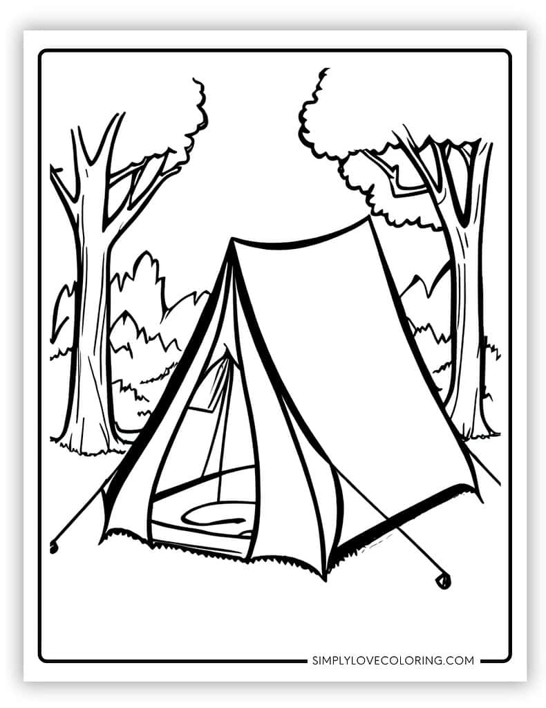 Tent in the forest 