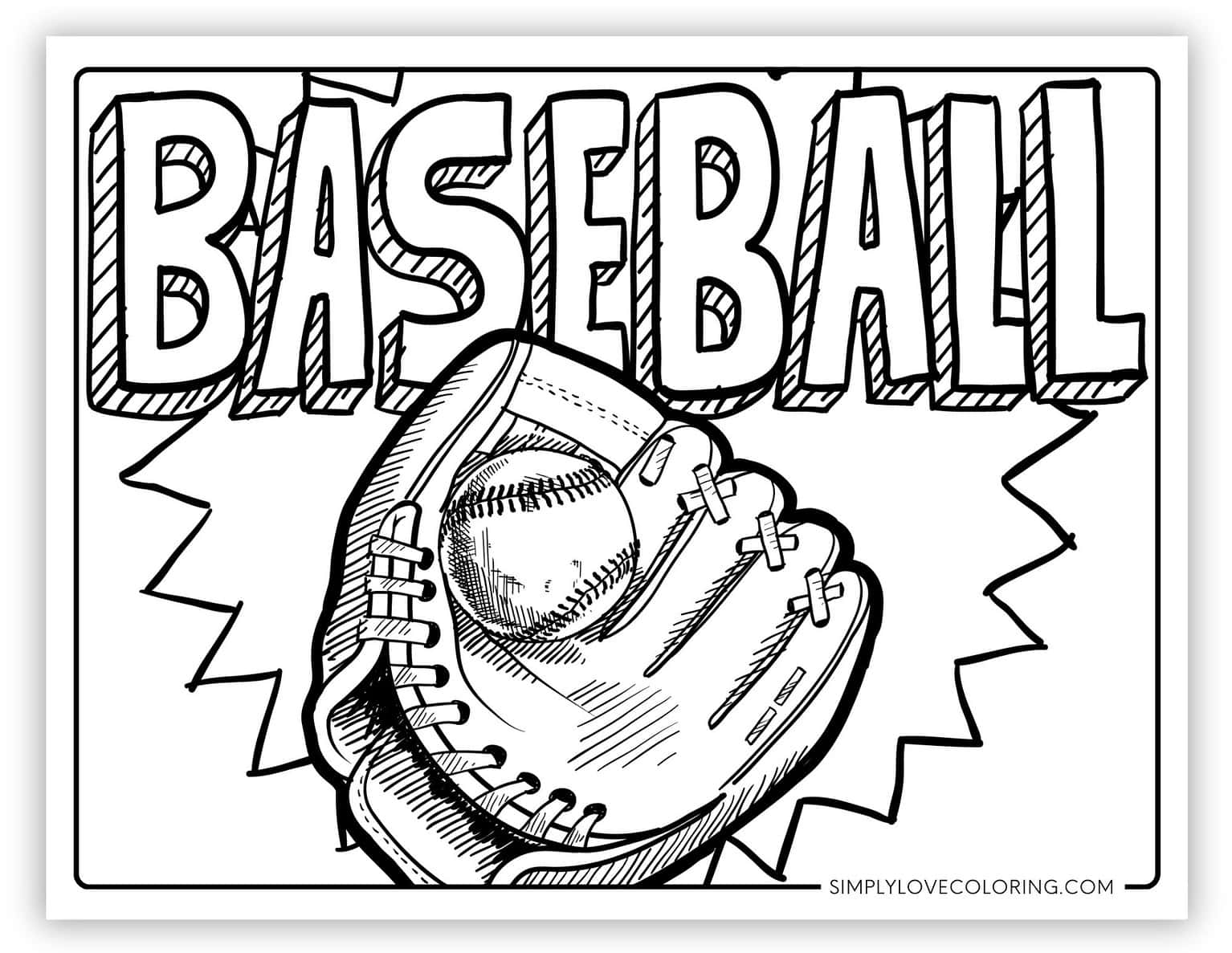 29 Baseball Coloring Pages (Free PDF Printables) - Simply Love Coloring