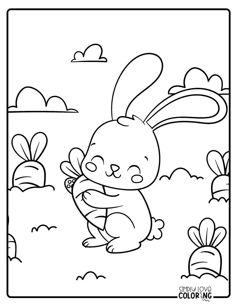 Rabbit Coloring Pages (Free PDF Printables) - Simply Love Coloring