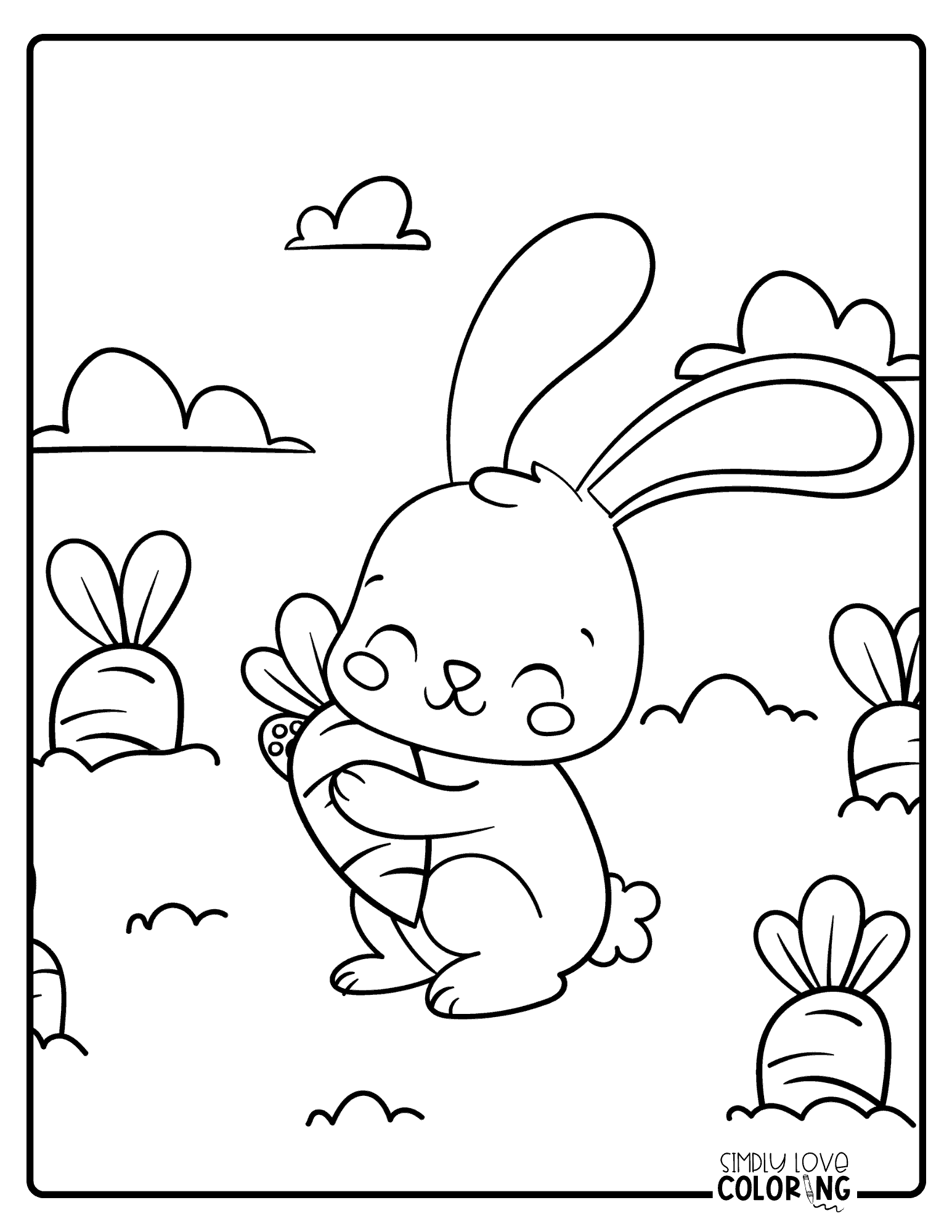 Free Rabbit Coloring Pages (Free PDF Printables) - Simply Love Coloring