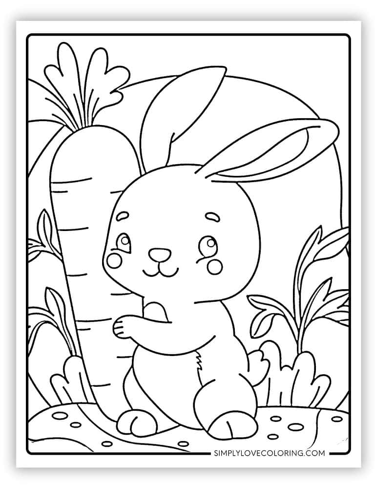57 Cute Rabbit Coloring Pages (Free PDF Printables) - Simply Love Coloring