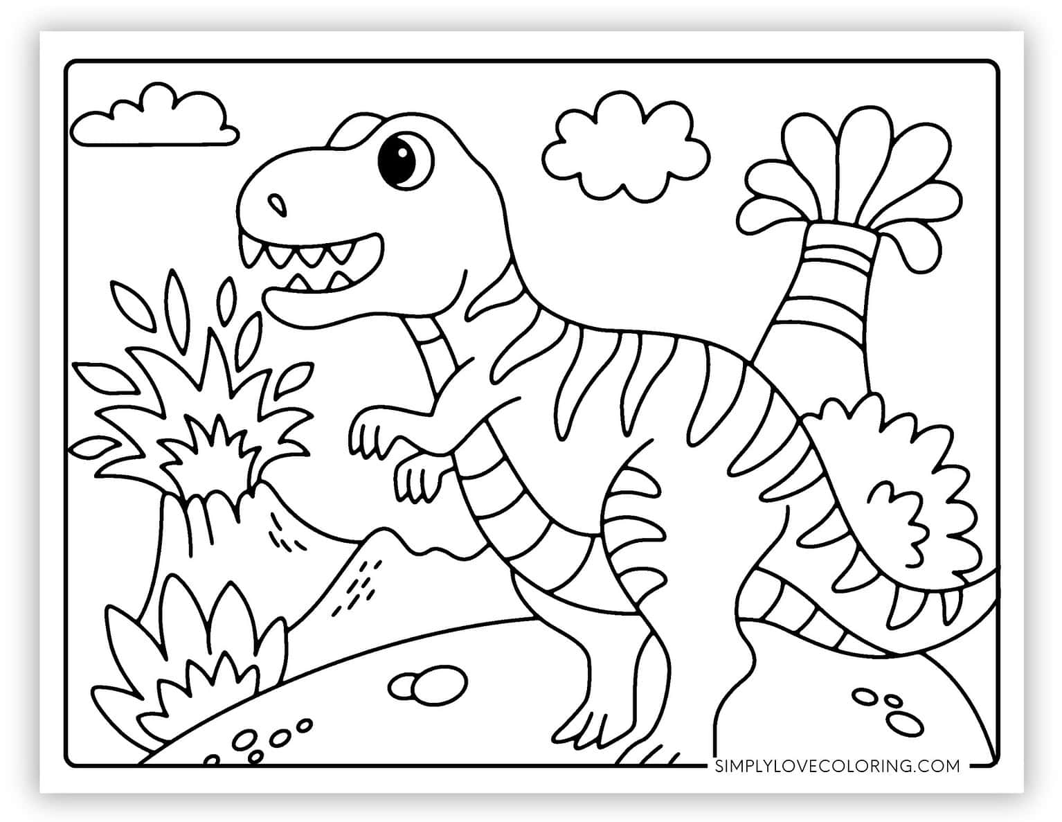 Tyrannosaurus Rex Coloring Pages (Free PDF Printables) - Simply Love Coloring