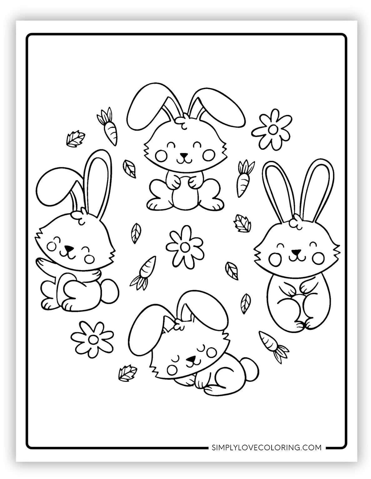 57 Cute Rabbit Coloring Pages (Free PDF Printables) - Simply Love Coloring