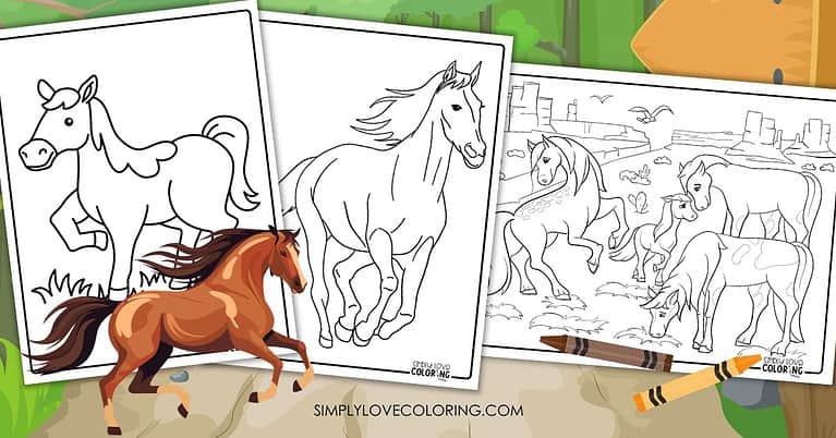35 Horse Coloring Pages (Free PDF Printables) - Simply Love Coloring