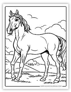 35 Horse Coloring Pages (Free PDF Printables) - Simply Love Coloring
