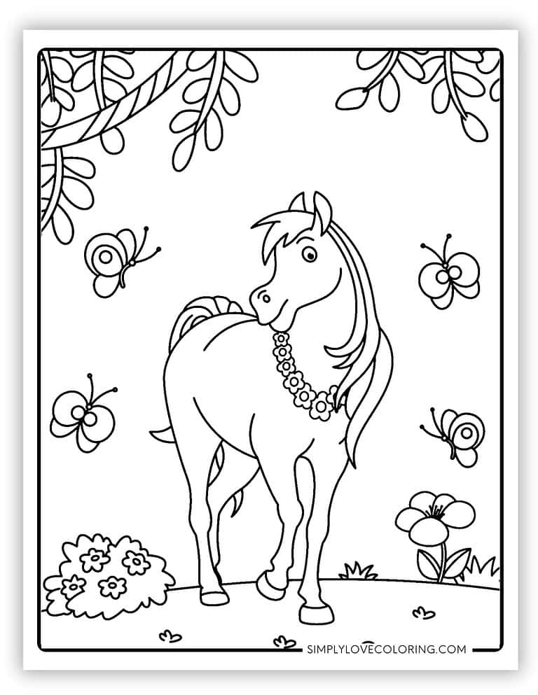 35 Horse Coloring Pages (Free PDF Printables) - Simply Love Coloring