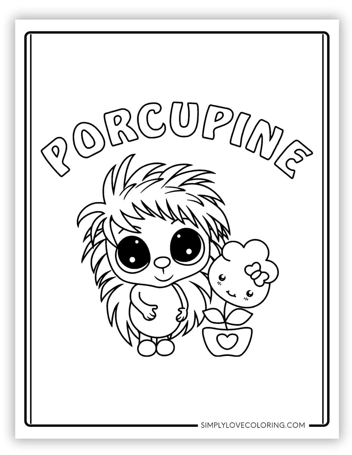 38 Porcupine Coloring Pages (Free PDF Printables) - Simply Love Coloring