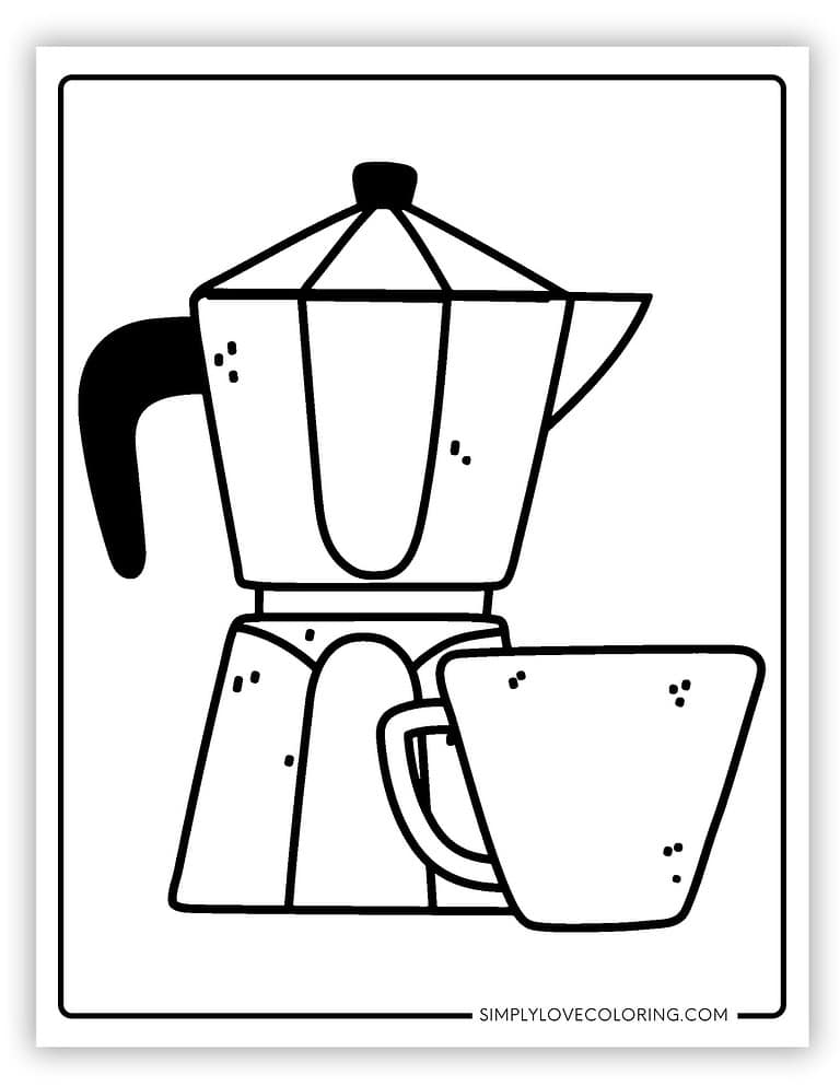 42 Coffee Coloring Pages (Free PDF Printables) - Simply Love Coloring
