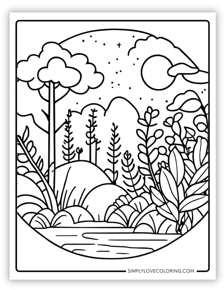 59 Majestic Nature Coloring Pages Free PDF Printables Simply Love 