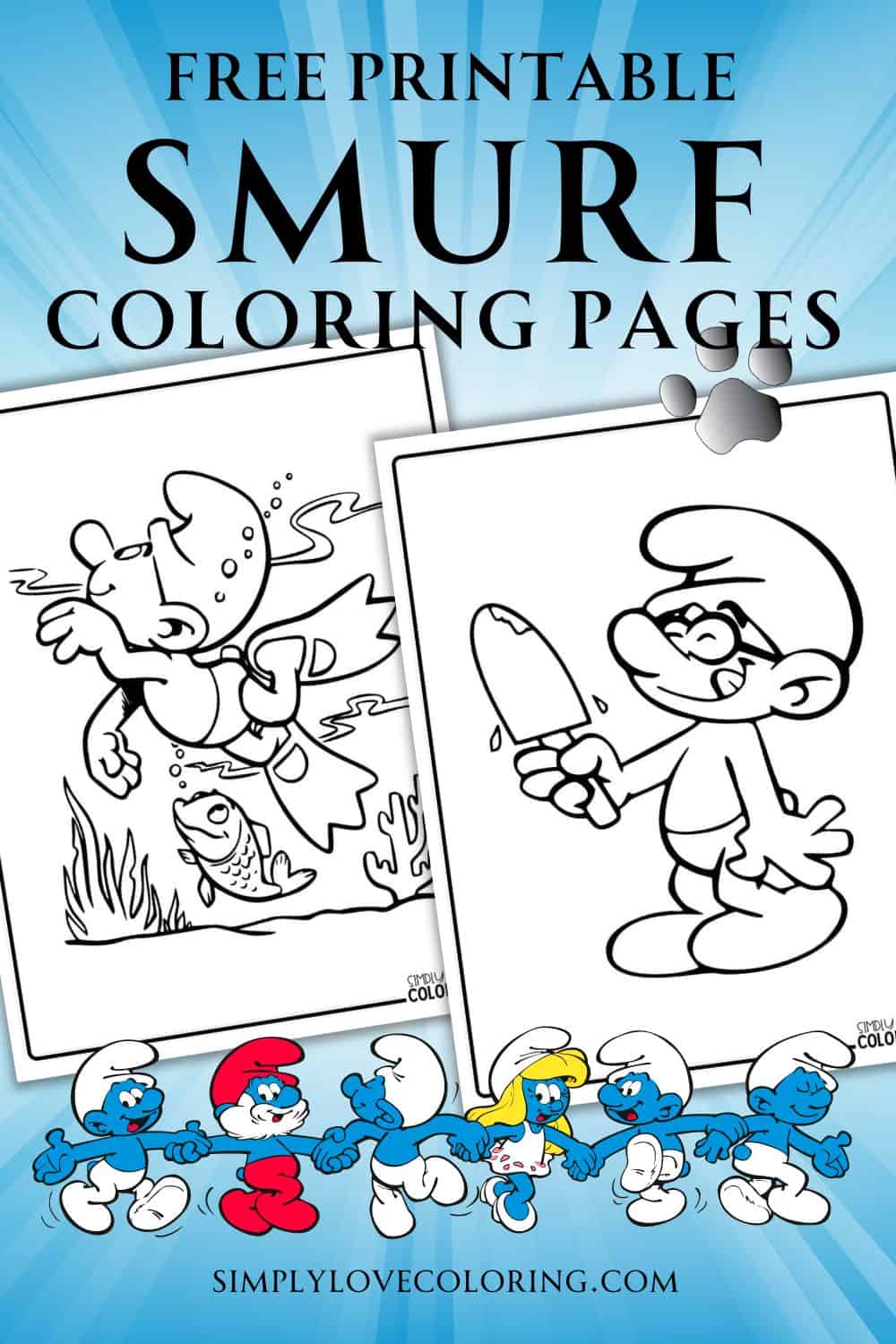 72 Smurf Coloring Pages (Free PDF Printables) - Simply Love Coloring