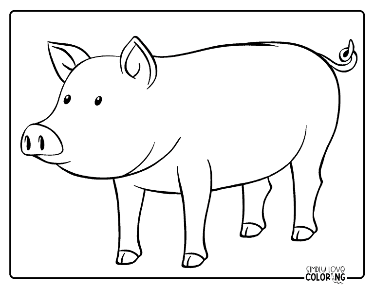 Pig Coloring Pages (Free PDF Printables) - Simply Love Coloring