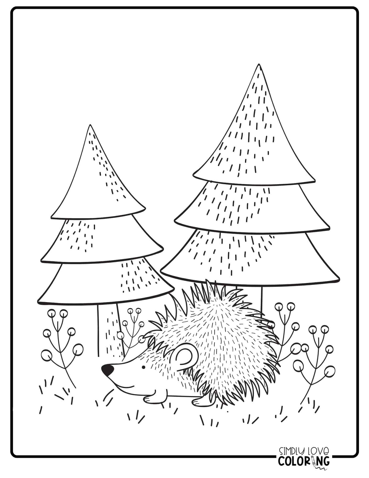 Free Porcupine Coloring Pages - Simply Love Coloring