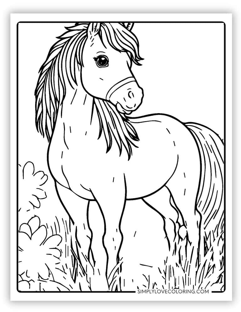 35 Horse Coloring Pages (Free PDF Printables) - Simply Love Coloring