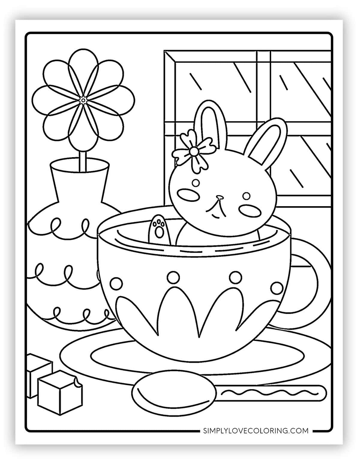 57 Cute Rabbit Coloring Pages (Free PDF Printables) - Simply Love Coloring