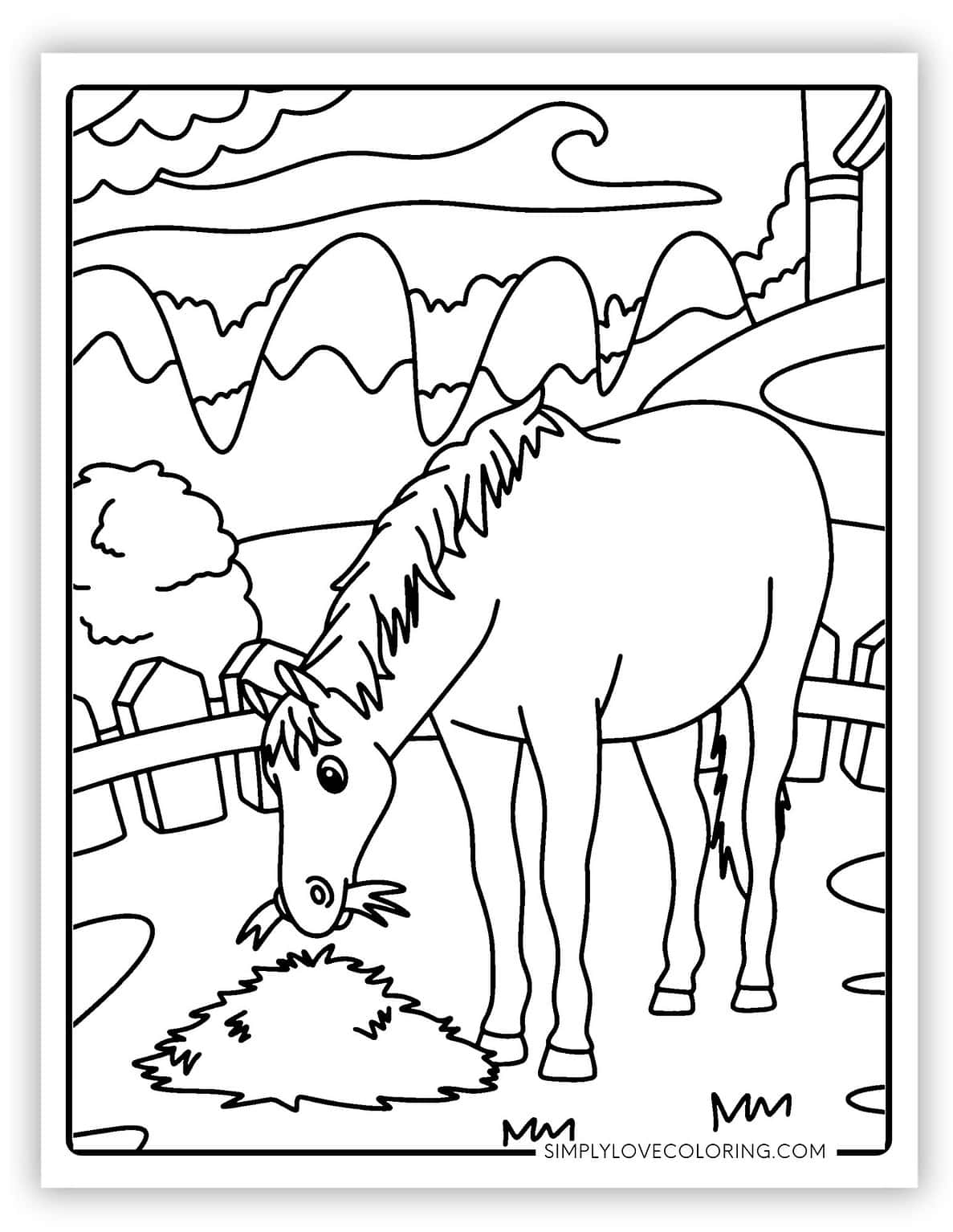 35 Horse Coloring Pages (Free PDF Printables) - Simply Love Coloring