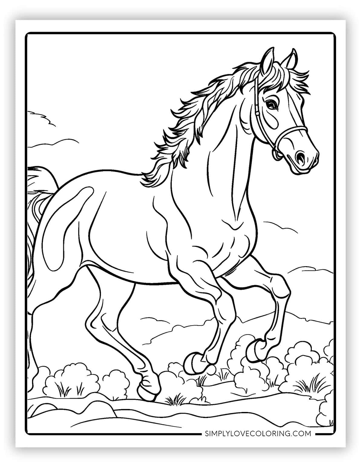 35 Horse Coloring Pages (Free PDF Printables) Simply Love Coloring