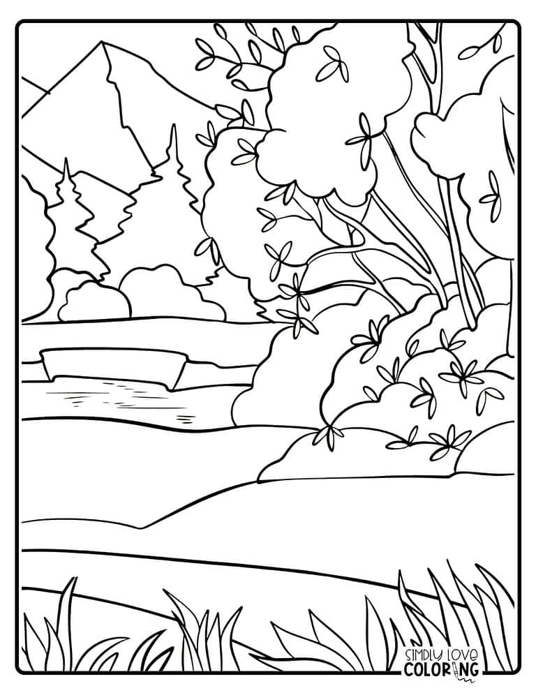 Majestic Nature Coloring Pages Free PDF Printables Simply Love Coloring