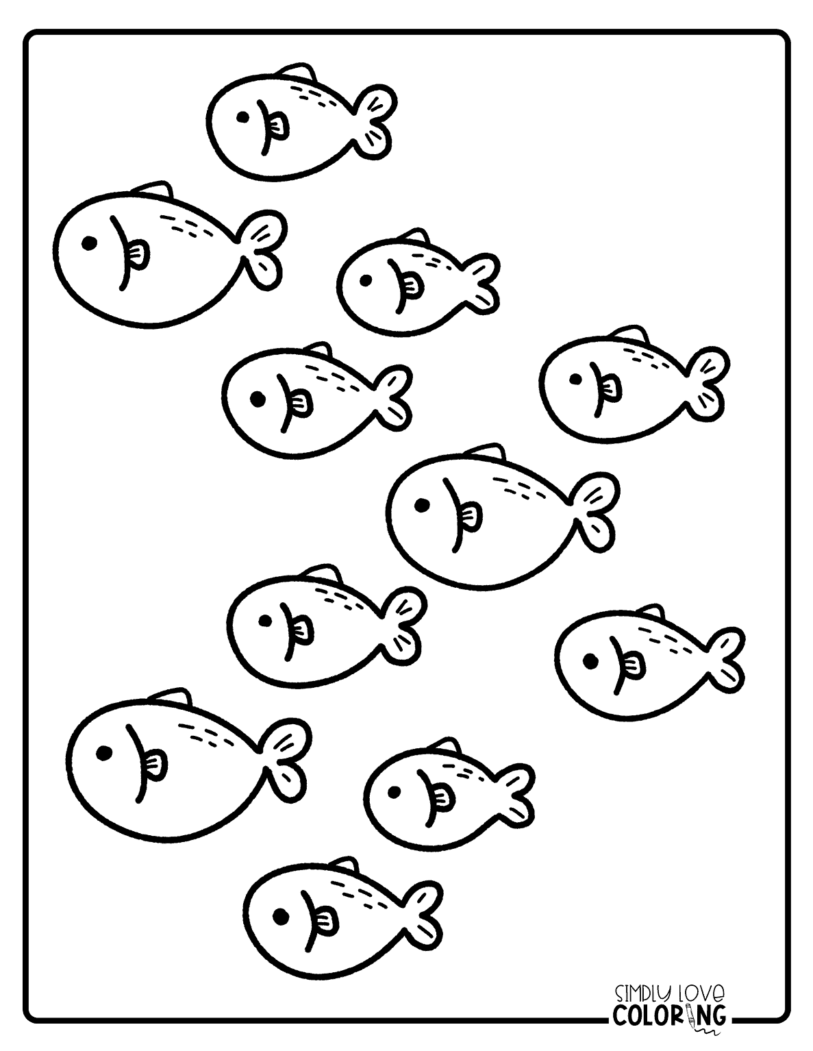 34 Interesting Fish Coloring Pages (Free PDF Printables) - Simply Love