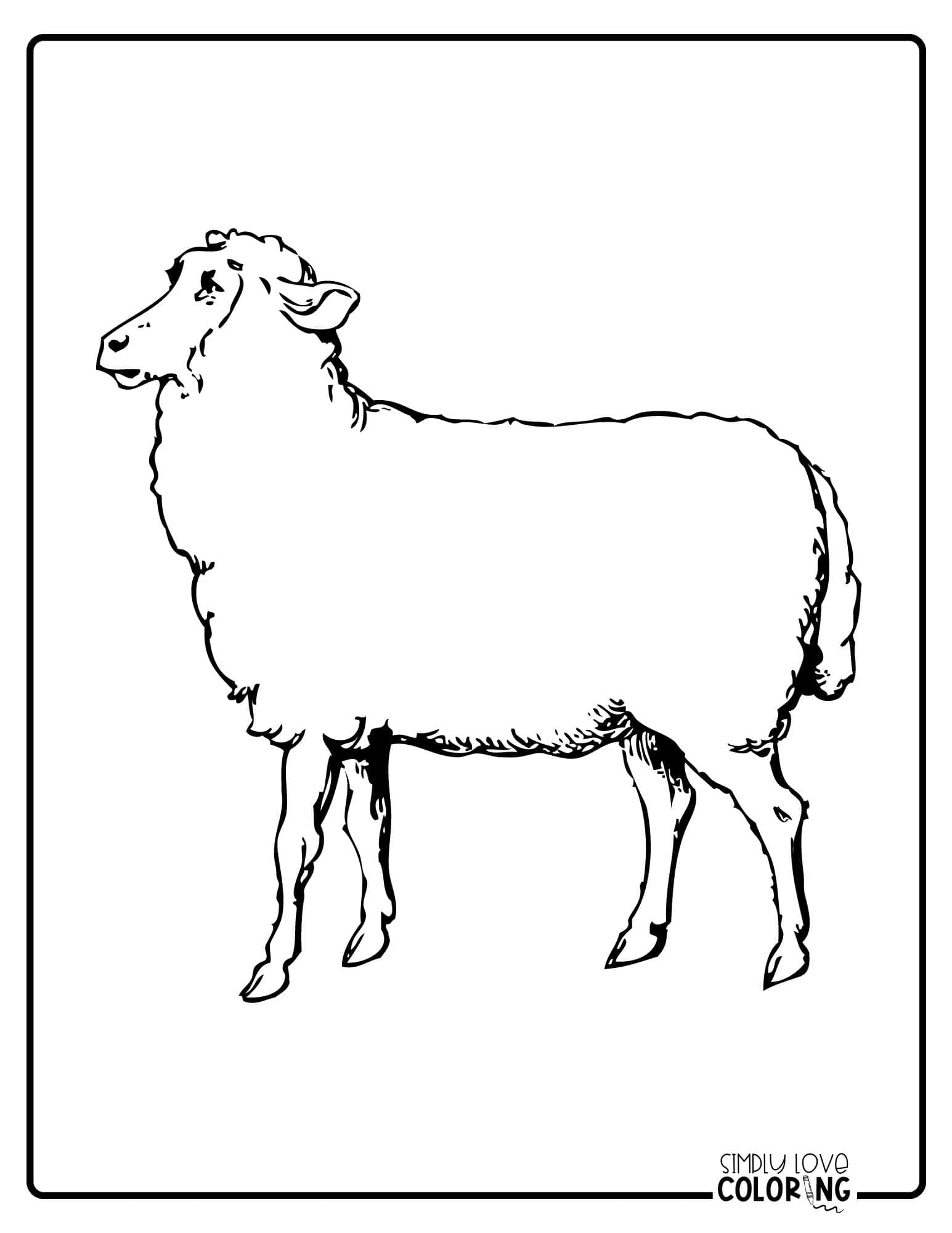 Sheep Coloring Pages (Free PDF Printables) - Simply Love Coloring