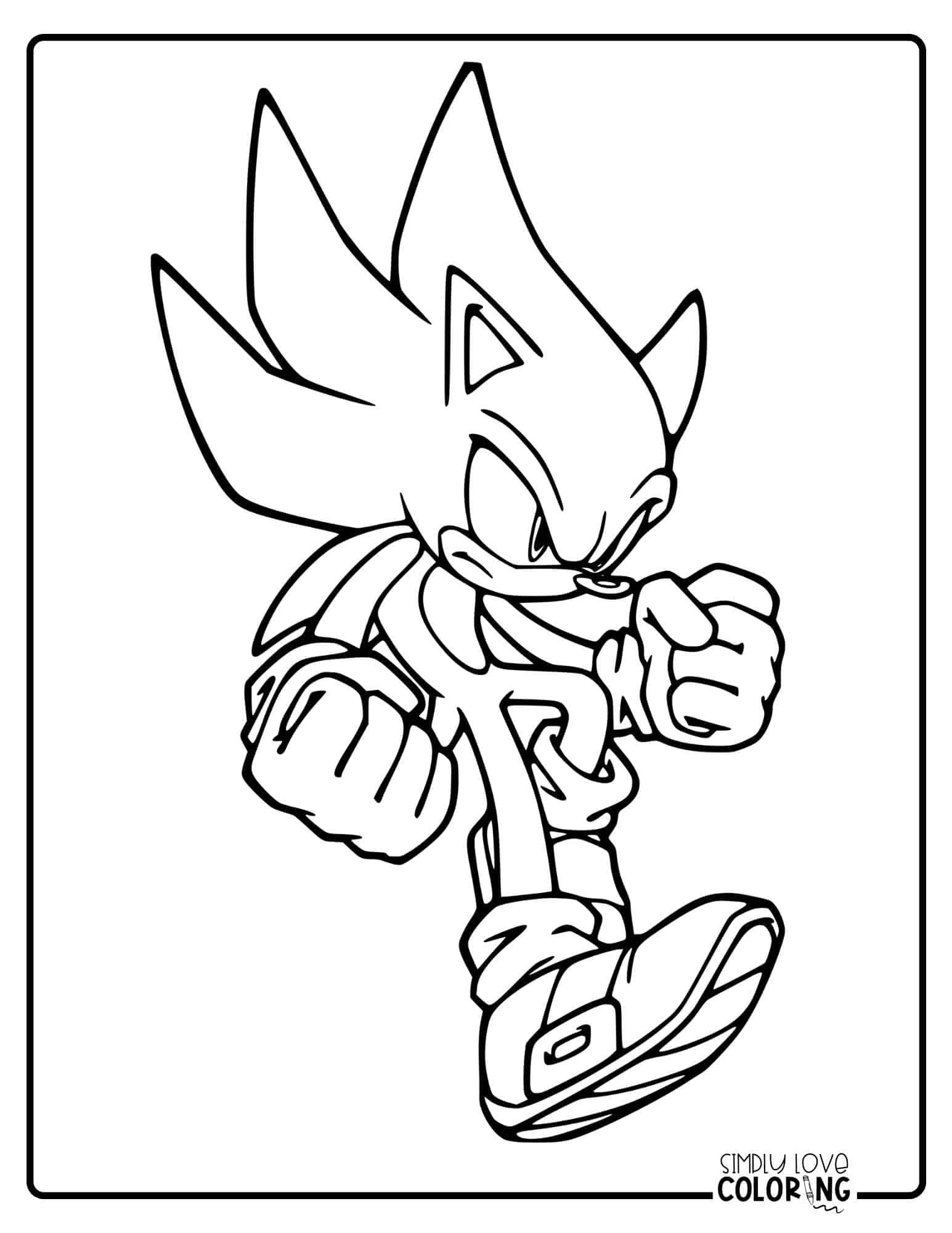 Free Sonic the Hedgehog Coloring Pages - Simply Love Coloring