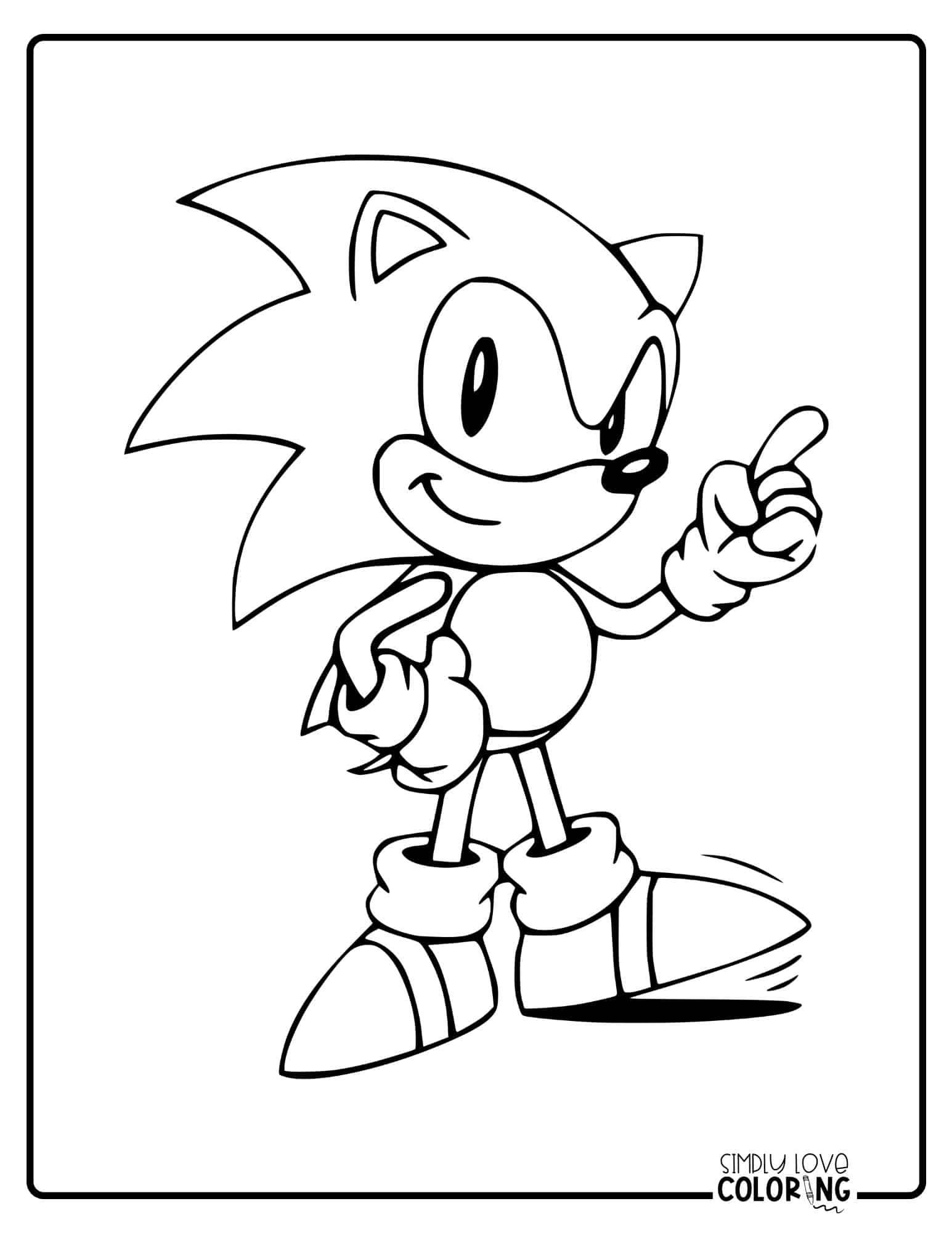 Free Sonic The Hedgehog Coloring Pages