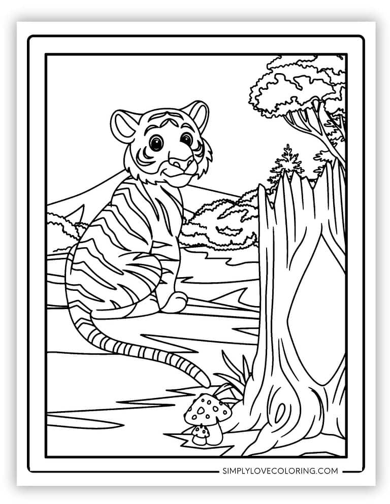 19 Tiger Coloring Pages (Free PDF Printables) - Simply Love Coloring