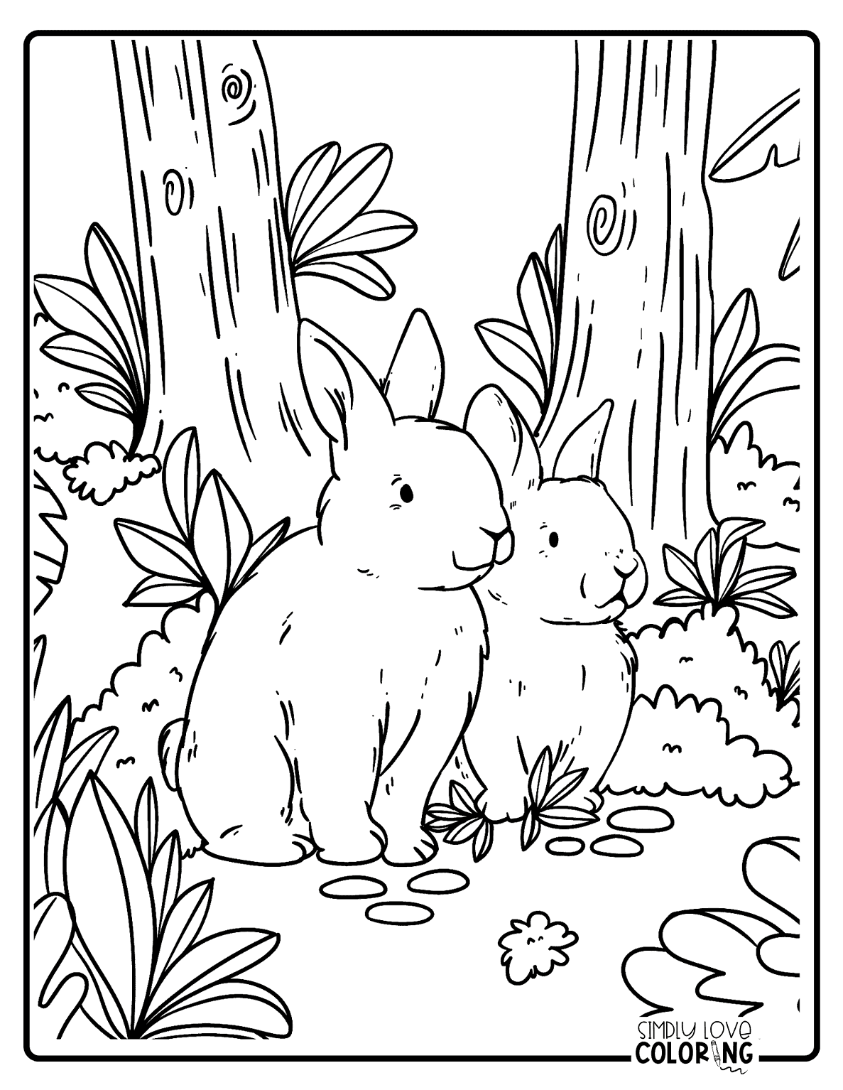 Free Rabbit Coloring Pages (Free PDF Printables) - Simply Love Coloring