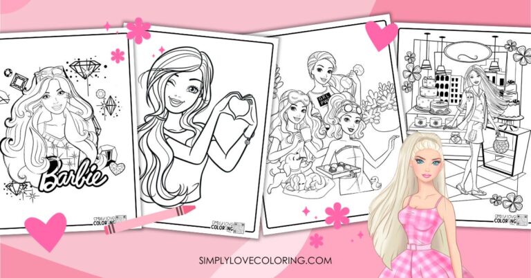 124 Barbie Coloring Pages (Free PDF Printables) - Simply Love Coloring
