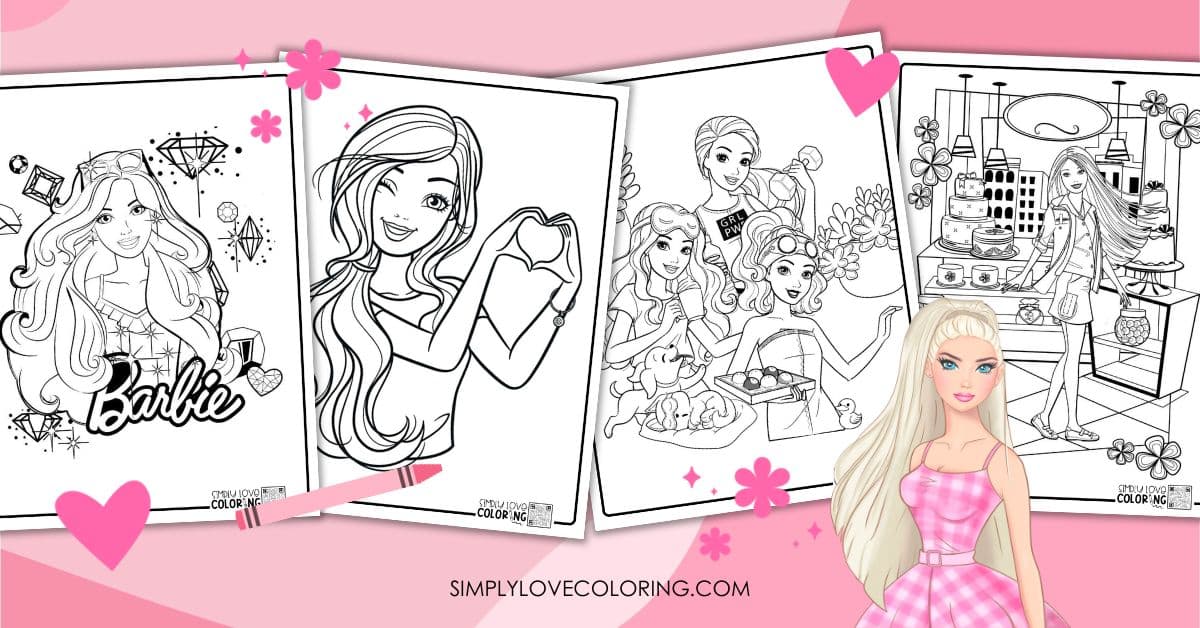 124 Barbie Coloring Pages (Free PDF Printables) - Simply Love Coloring