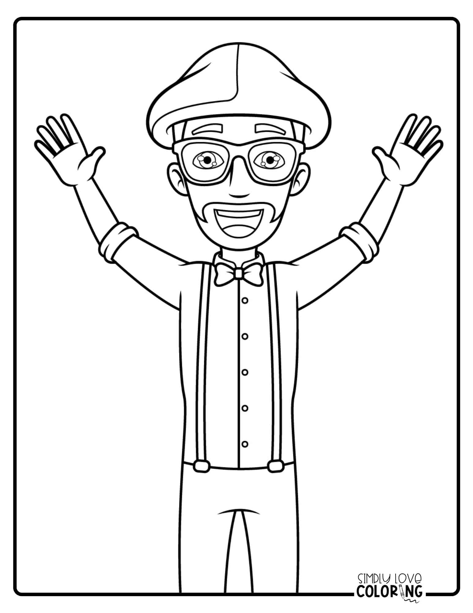 Blippi Coloring Pages (Free PDF Printables) - Simply Love Coloring