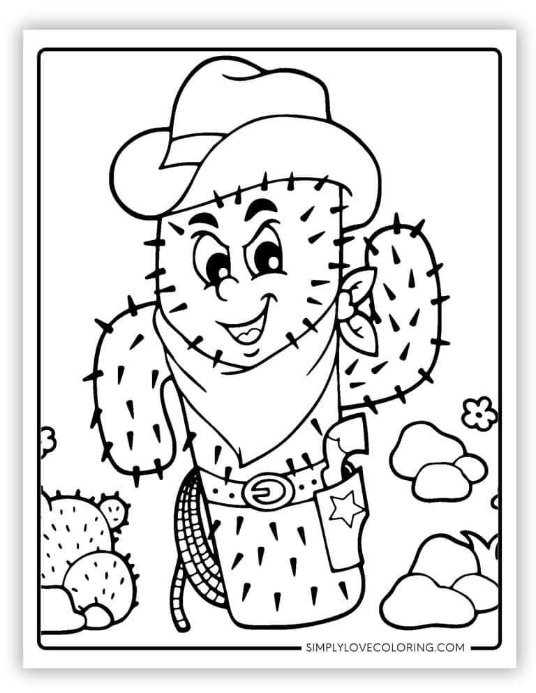 27 Cactus Coloring Pages (Free PDF Printables) - Simply Love Coloring