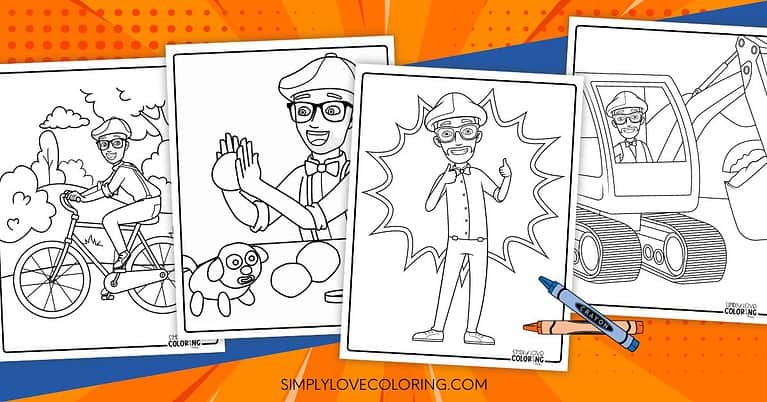 Blippi Coloring Pages (Free PDF Printables) Simply Love Coloring