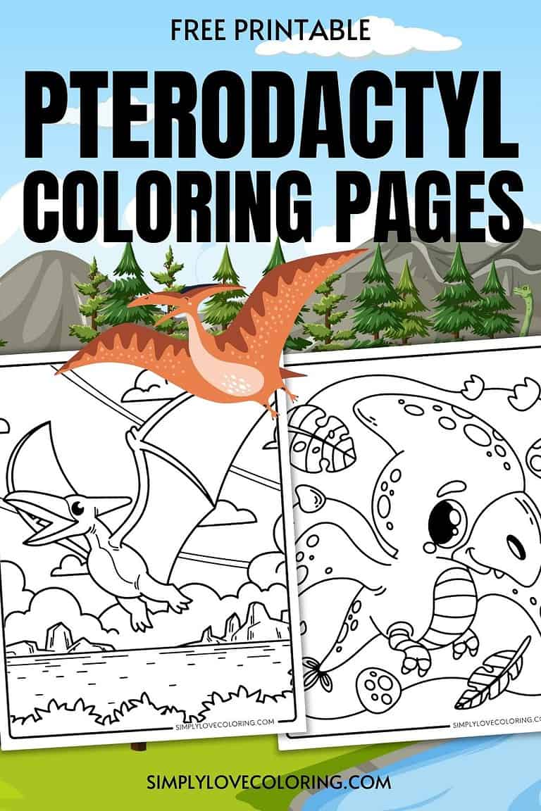 Pterodactyl Coloring Pages (Free PDF Printables) - Simply Love Coloring
