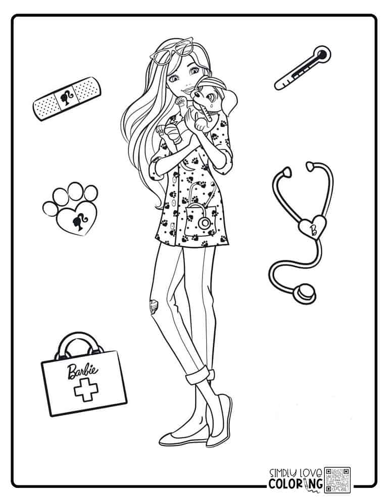 124 Barbie Coloring Pages (Free PDF Printables) - Simply Love Coloring