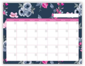 19 Blank Calendars (Free PDF Printables) - Simply Love Coloring