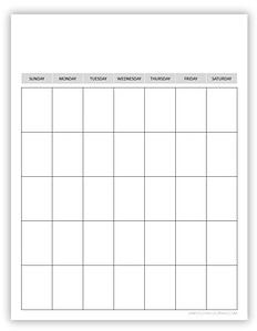 19 Blank Calendars (Free PDF Printables) - Simply Love Coloring