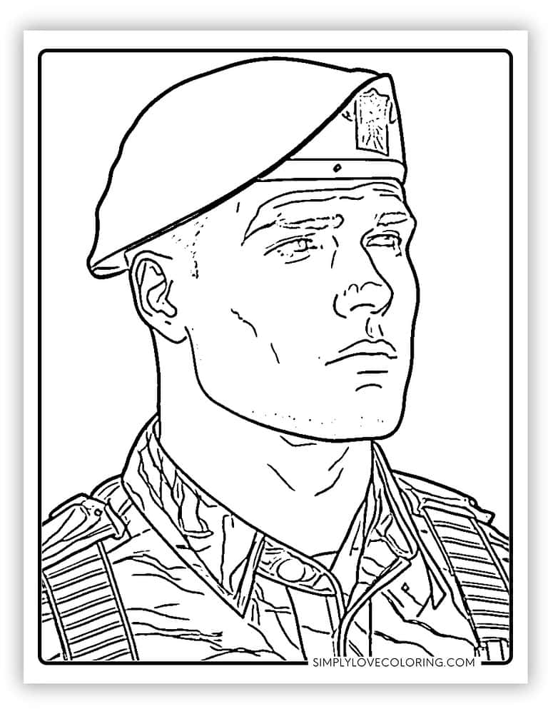 Military Coloring Pages (people) (Free PDF Printables) - Simply Love