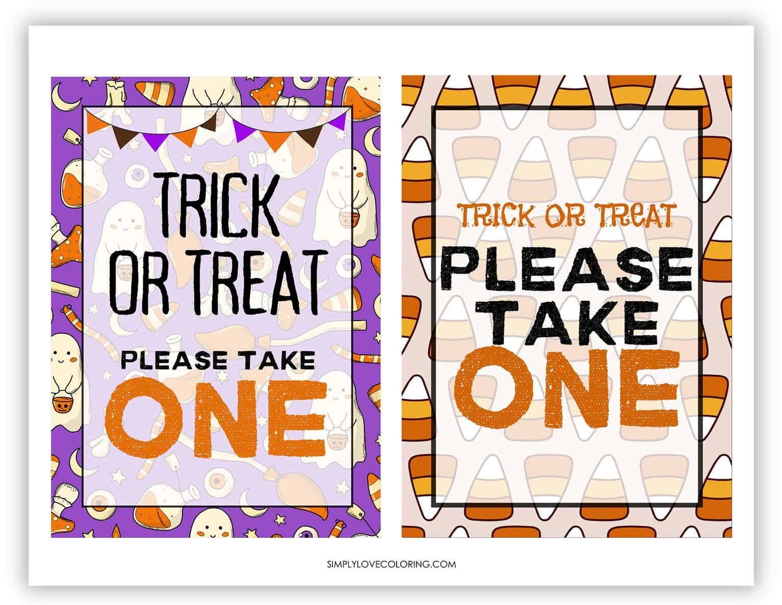 56 'Please Take One' Halloween Sign Printables (Free PDF Download ...