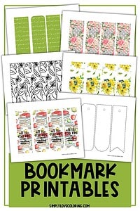 31 Bookmarks (Free PDF Printables Ready to Use, Coloring, and Templates ...